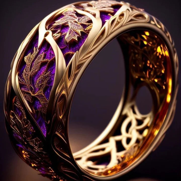 Exotischer hohler violetter Ring