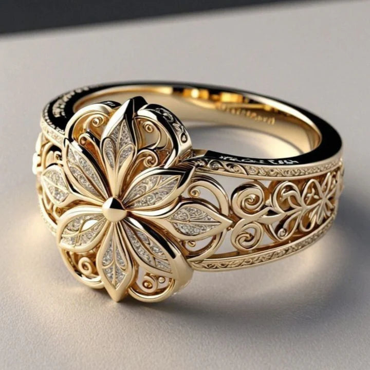 Blume Zirkonia Exotic Gold Ring