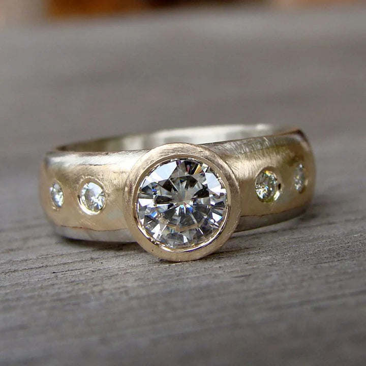 Vintage Feiner Zirkonia Geschmiedeter Ring