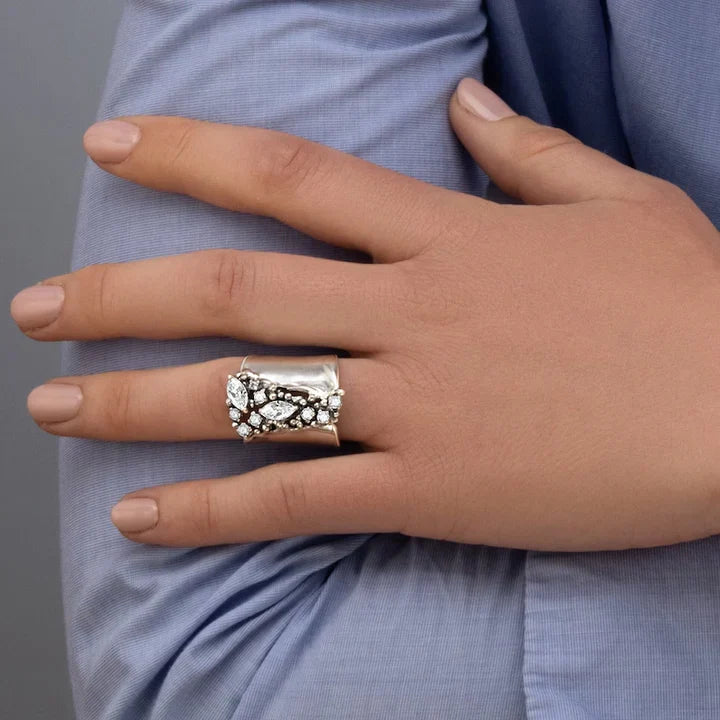 Vintage Silber & Zirkonia Ring