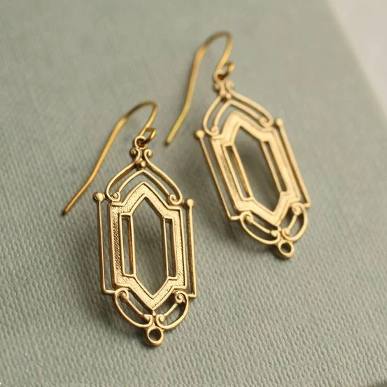 Goldene Vintage-Ohrringe