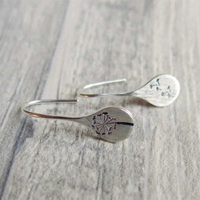 925 Sterling Silber Löwenzahn-Ohrringe